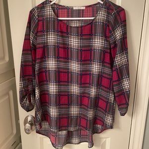 Boutique Plaid Blouse